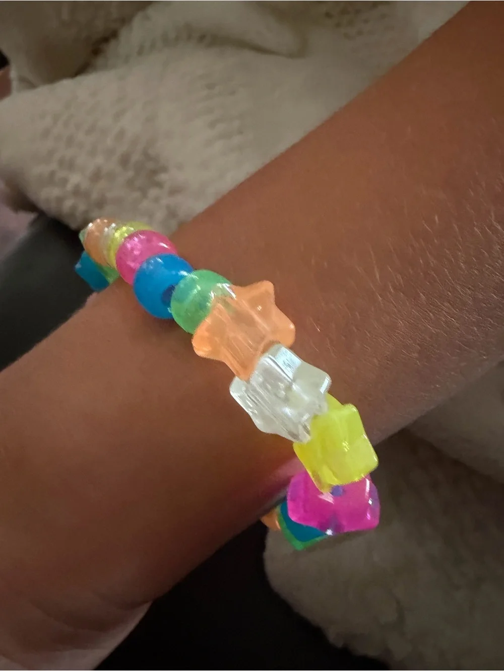 Kids Multi-Color Star Bead Stretch Bracelet